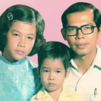 Ông Tô Văn Lai và hai người con là Tô Ngọc Thuỷ và Tô Ngọc Kim